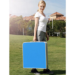 Розкладний туристичний стіл для пікніка зі стільцями набір туристичний у валізі складаний стіл та 4 стільці Easy Campi Синій