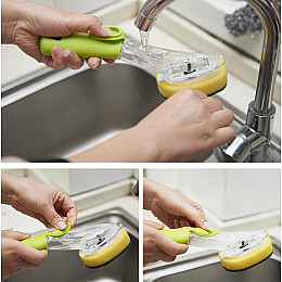 Багатофункціональна щітка з дозатором для миття посуду Automatic Liquid Cleaning Brush DMZ-8890 (WN-19)