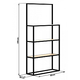 Стелаж GoodsMetall у стилі Лофт 1900х900х300 СТЖ122