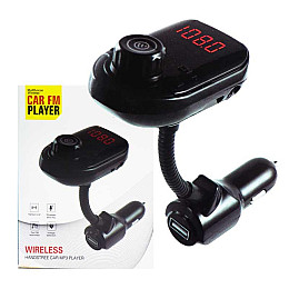 Автомобильный FM модулятор трансмиттер M18 Black (av107-hbr)