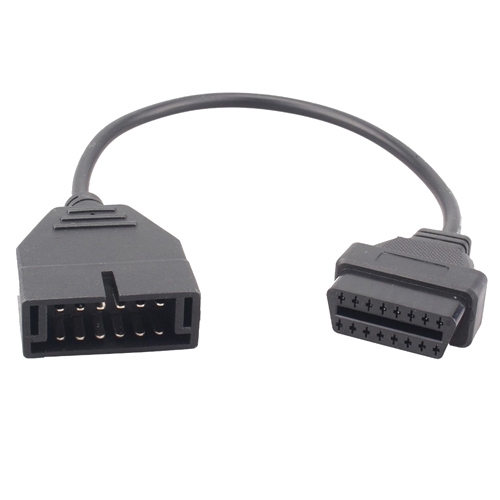 Переходник с OBD2 16pin BTB мама на GM 12pin папа GM12 Daewoo Lanos Sens