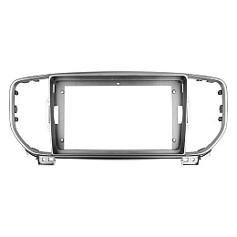 Перехідна рамка 9" Lesko для KIA Sportage (QL) 2015-2018р./KX5 2016-2018р. Сріблястий (TK 0033) Сріблястий (6511-22788)