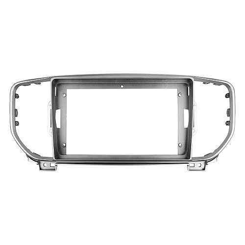 Переходная рамка 9" Lesko для KIA Sportage (QL) 2015-2018г./KX5 2016-2018г. Silver (TK 0033) Серебристый (6511-22788)