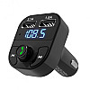 Автомобильный FM трансмиттер модулятор музыка в машину по Bluetooth 3.1А Onever X8 Black