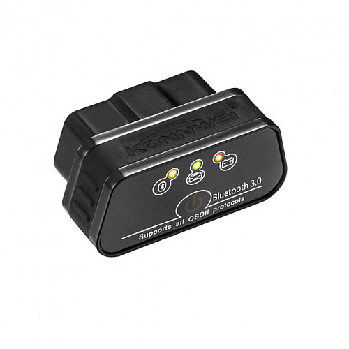 Діагностичний сканер KONNWEI KW901 OBDII Black Bluetooth 3.0 автомобільний для Android