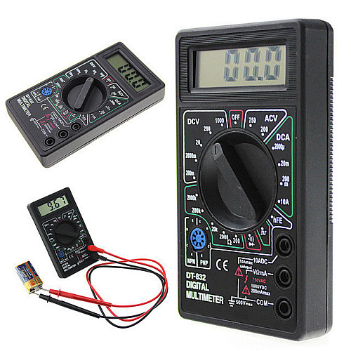 Цифровий тестер мультиметр Digital DT-832 Чорний