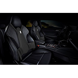 Ергономічна спинка KULIK SYSTEM Solo Екошкіра без строчки Чорний