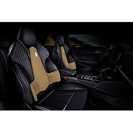 Ергономічна спинка KULIK SYSTEM Solo Екошкіра з строчкою Бежевий