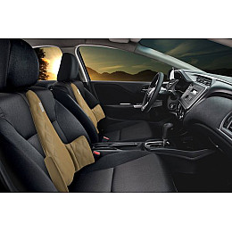 Ергономічна спинка KULIK SYSTEM Solo Екошкіра з строчкою Бежевий