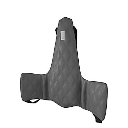 Ергономічна спинка KULIK SYSTEM Solo Екошкіра з строчкою Сірий