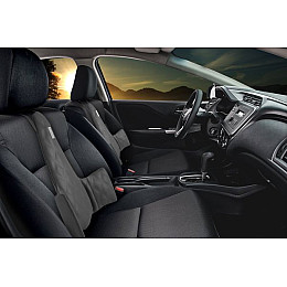 Ергономічна спинка KULIK SYSTEM Solo Екошкіра з строчкою Сірий