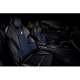 Ергономічна спинка KULIK SYSTEM Solo Екошкіра з строчкою Темно-синій