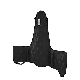 Ергономічна спинка KULIK SYSTEM Solo Екошкіра з строчкою Чорний