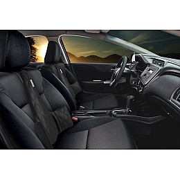 Ергономічна спинка KULIK SYSTEM Solo Екошкіра з строчкою Чорний