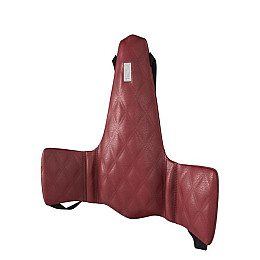 Ергономічна спинка KULIK SYSTEM Solo Шкіра з строчкою Червоний