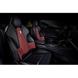 Ергономічна спинка KULIK SYSTEM Solo Шкіра з строчкою Червоний