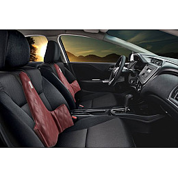 Ергономічна спинка KULIK SYSTEM Solo Шкіра з строчкою Червоний