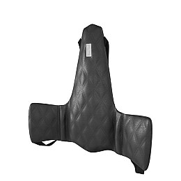 Ергономічна спинка KULIK SYSTEM Solo Шкіра з строчкою Чорний