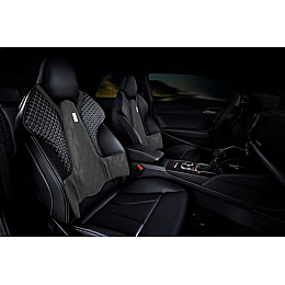 Ергономічна спинка KULIK SYSTEM Solo Шкіра з строчкою Чорний