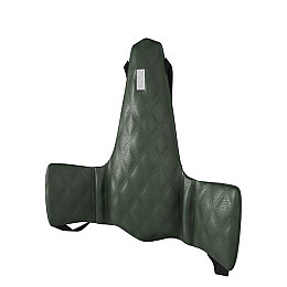 Ергономічна спинка KULIK SYSTEM Solo Шкіра з строчкою Зелений