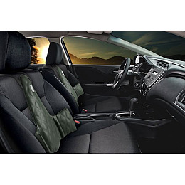 Ергономічна спинка KULIK SYSTEM Solo Шкіра з строчкою Зелений