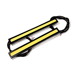 Ходовые огни HeadLight DRL COB 17 сплошной свет WHITE черный корпус