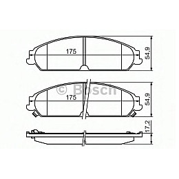 Тормозные колодки Bosch дисковые передние CHRYSLER/DODGE 300C/Caliber/Challenger  F  05 0986494483