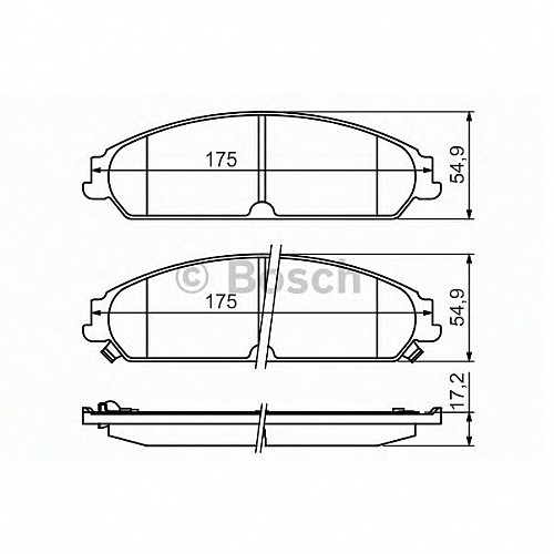 Тормозные колодки Bosch дисковые передние CHRYSLER/DODGE 300C/Caliber/Challenger F 05 0986494483