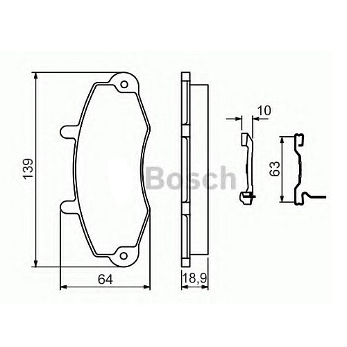 Колодки гальмові Bosch дискові передні FORD Transit F 14 94-00 0986494292