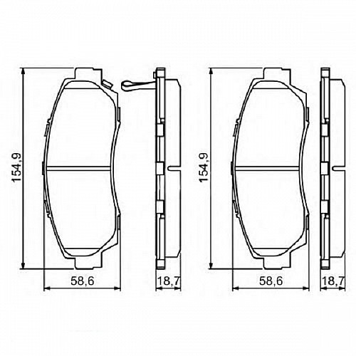 Тормозные колодки Bosch дисковые передние HONDA CRV F 04-12 0986494308