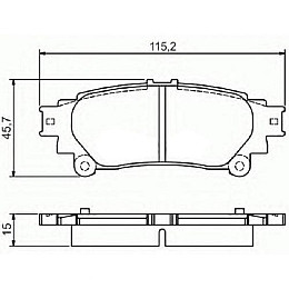 Тормозные колодки Bosch дисковые задние LEXUS RX 09 0986495174