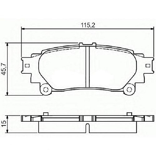 Колодки гальмові Bosch дискові задні LEXUS RX 09 0986495174