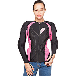 Мотозащита тела женская компрессионная SCOYCO Hermes Body armor AM03W р-р 2XL Черный-розовый PT1288