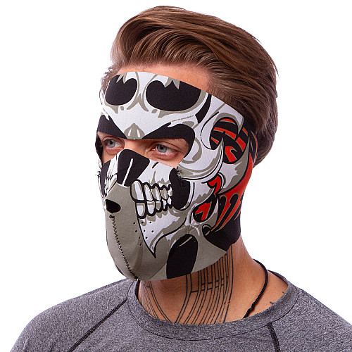 Маска лицевая ветрозащитная SP-Sport MS-4344-4 Tribal Skull Черный