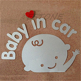 Наклейка в автомобіль Baby in car 3M BOY Білий