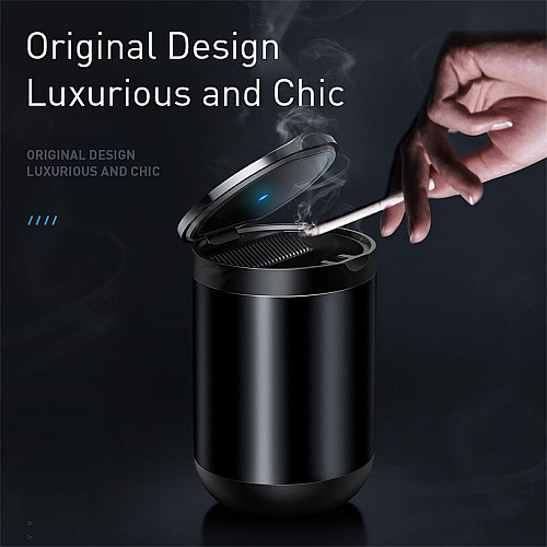 Пепельница для автомобиля BASEUS Premium Car Ashtray CRYHG01-0G черная