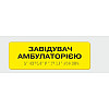 Табличка с шрифтом Брайля Завідувач амбулаторією 10x30 см (8354)