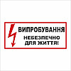 Табличка Vivay Випробування небезпечно для життя 30x15 см (5894)