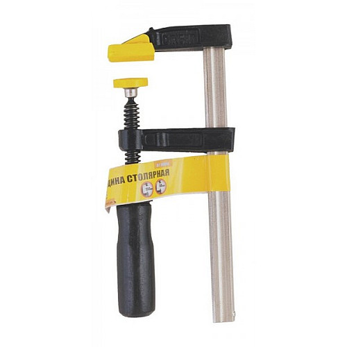 Струбцина столярная MASTERTOOL тип "F" 150х50 мм 1700Н деревянная ручка DIN5117 07-0000