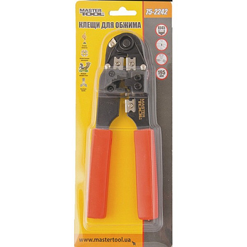 Клещи для обжима штекеров MASTERTOOL RJ45 195 мм 75-2242