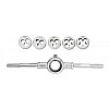 Набор плашек MASTERTOOL с держателем 6 эл. (M4/M5/M6/M8/M10) 15-0406