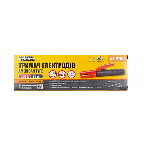 Держатель електродів MASTERTOOL типу American 600 А 81-0109