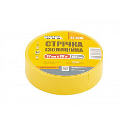 Стрічка ізоляційна MASTERTOOL 0.15 мм 17 мм 10 м 10 шт жовта 44-9310