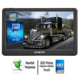Навигатор GPS Azimuth S74 для грузового транспорта + карта Европы и Украины