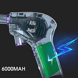 Портативний повітряний компресор на акумуляторі для продування ПК, ноутбуків, кондиціонерів Nectronix RPM-6000 (100803)