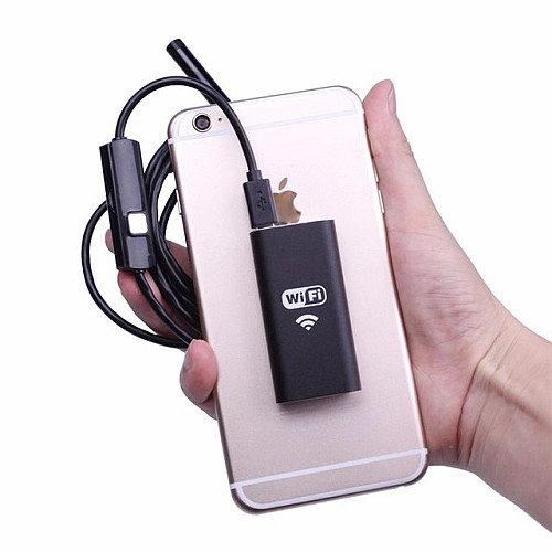 Эндоскоп для смартфона wifi беспроводной Kerui YPC99-5 метров, мягкий кабель, 8 мм диаметр (100811)