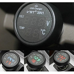 Вольтметр автомобильный в прикуриватель VST 706 - 4