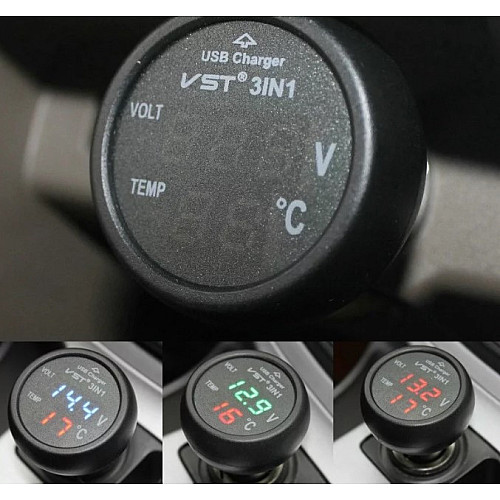Вольтметр автомобільний прикурювач VST 706 - 4