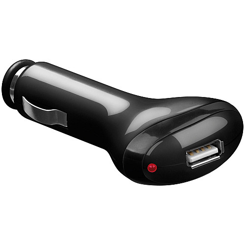Перехідник живлення Goobay CigarSocket-USB2.0 A M/F x1 12-24V 500mA чорний (75.07.8114)