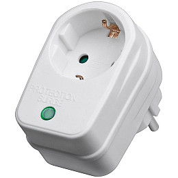 Перехідник живлення Goobay IEC(Schuko) M/F Захист Peak Voltage 16A 3500W білий (75.05.1270)